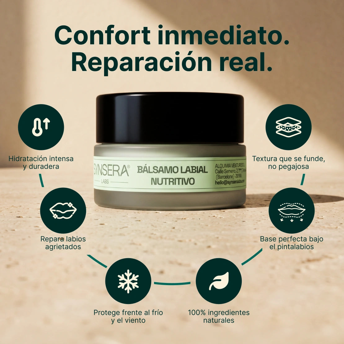 Bálsamo labial 100% natural