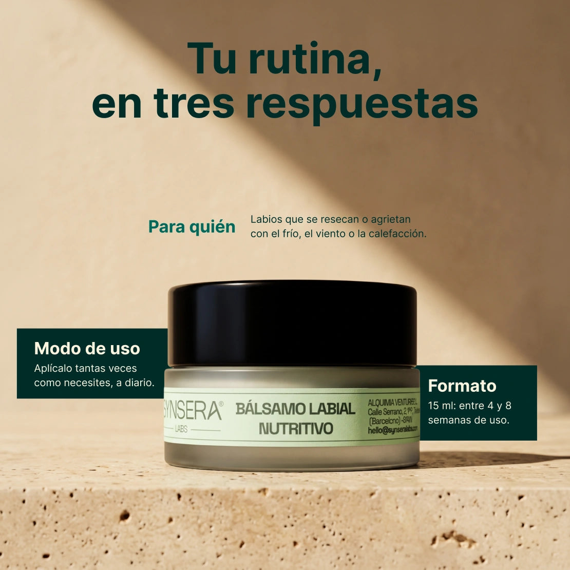 Bálsamo labial 100% natural